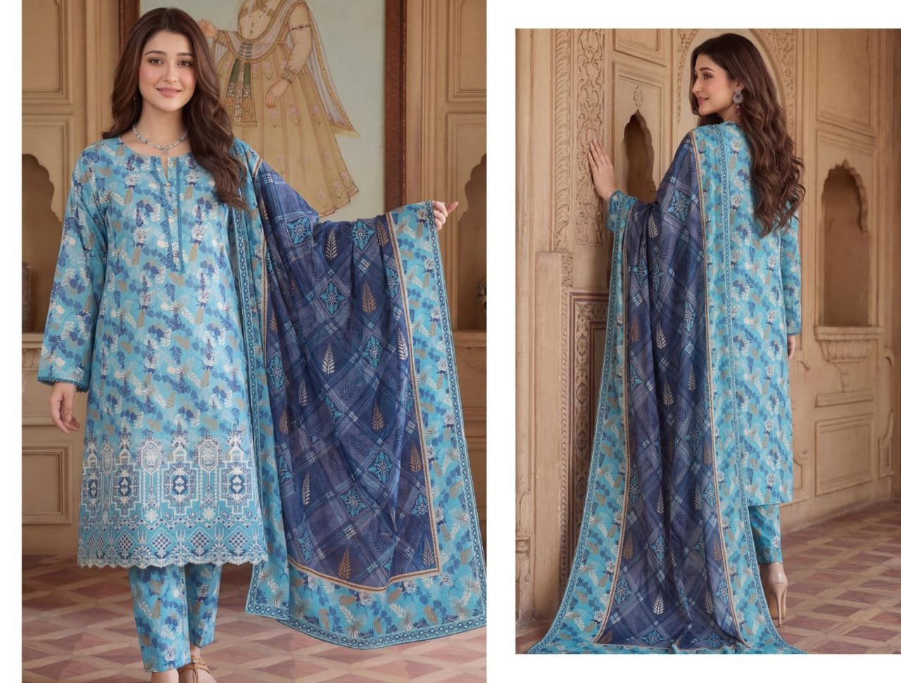 Elegant Embroidered Luxury Three Piece Suit - Image 2